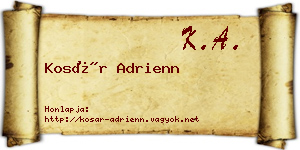 Kosár Adrienn névjegykártya