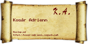 Kosár Adrienn névjegykártya